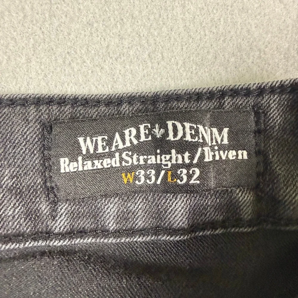 Buffalo David Bitton Driven Relaxed Straight Black Cut Off Denim Shorts Mens 33
